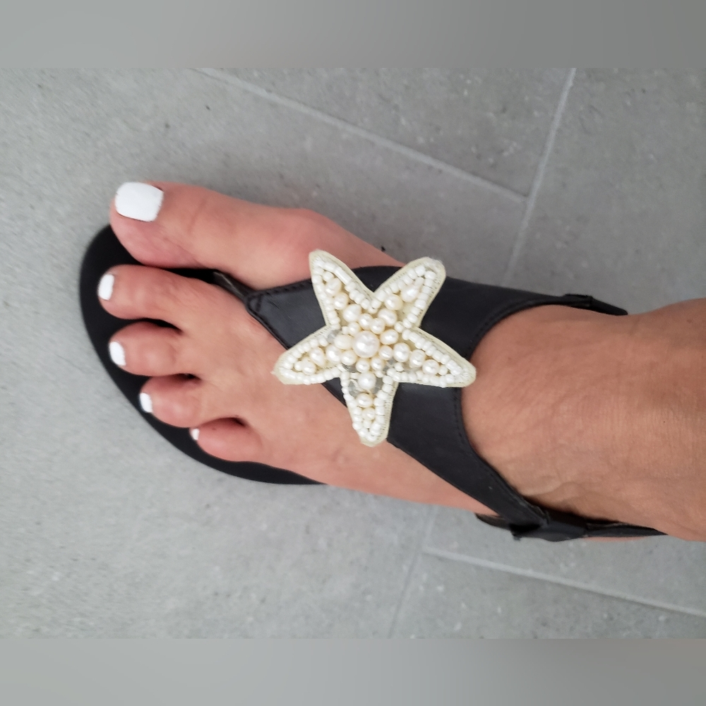 🏖colin Stuart starfish leather sandals size6